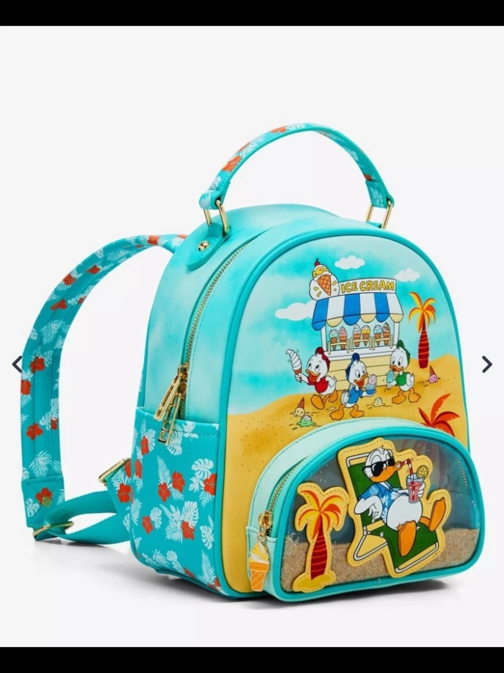 Disney Donald Duck Ice Cream Beach Mini Backpack - Picture 2 of 5